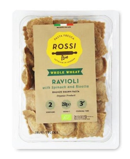 Ravioli Razowe Z Ricottą I Szpinakiem Bio 250 G - Pasta Fresca Rossi