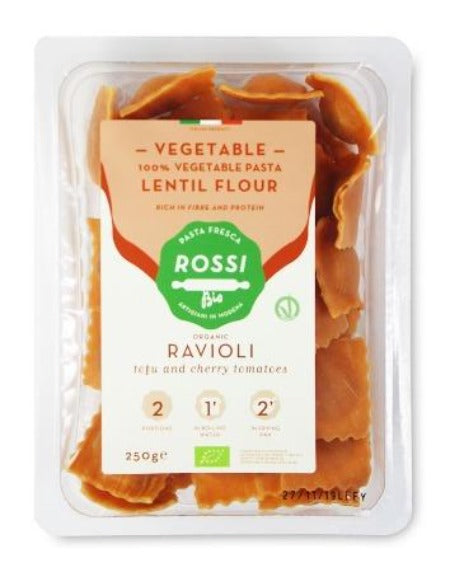 Ravioli Z Soczewicy, Tofu I Pomidorów Cherry Bio 250 G - Pasta Fresca Rossi